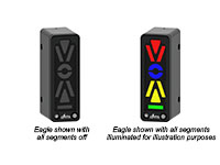 Alpha Systems AOA Eagle Angle of Attack Indicator on a Swivel Mount with Lights On and Off